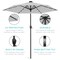 Best Choice Products 7.5ft Outdoor Solar Patio Umbrella for Deck, Pool w/ Tilt, Crank, LED Lights